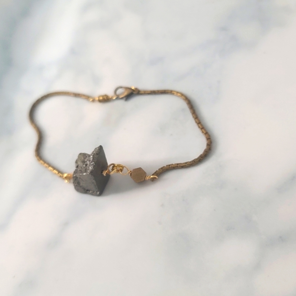 Industrial Geo Gold-Tone Bracelet
